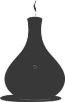 silhouette diffuser device black color only vector