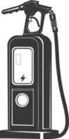 silhouette gas pump black color only vector