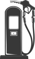 silhouette gas pump black color only vector