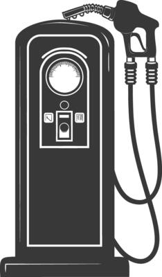 silhouette gas pump black color only