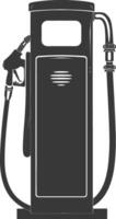 silhouette gas pump black color only vector