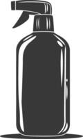 silhouette hand sanitizer bottle black color only vector