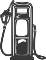 silhouette gasoline pump black color only vector