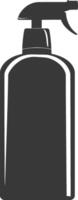 silhouette hand sanitizer bottle black color only vector