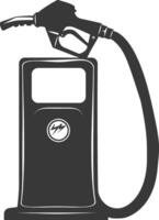 silhouette gasoline pump black color only vector