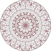 a circular design with a floral pattern vector