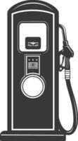 silhouette gas pump black color only vector