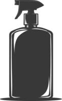 silhouette hand sanitizer bottle black color only vector