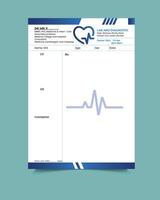 Prescription pad medical letterhead vector