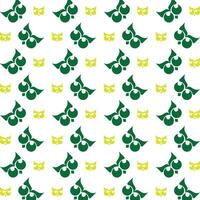 Owl face favorable trendy multicolor repeating pattern illustration background design vector