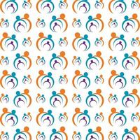 Family favorable trendy multicolor repeating pattern illustration background design vector