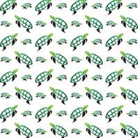 Turtle favorable trendy multicolor repeating pattern illustration background design vector