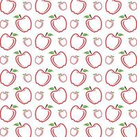 Red apple favorable trendy multicolor repeating pattern illustration background design vector