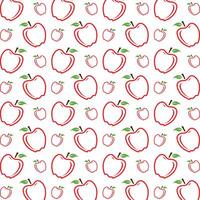 Red apple favorable trendy multicolor repeating pattern illustration background design vector