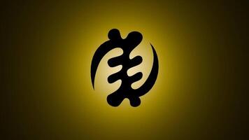 le adinkra-pointu étoile avec une foncé Contexte video