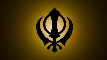 the Khanda with a dark background video