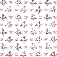 Bull horn favorable trendy multicolor repeating pattern illustration background design vector