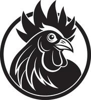 ilustración de un pollo logo ilustración aislado en blanco antecedentes vector