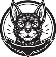 perro y mascota logo diseño ilustración aislado en blanco antecedentes vector