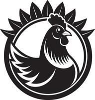 gallo logo diseño ilustración aislado en blanco antecedentes vector