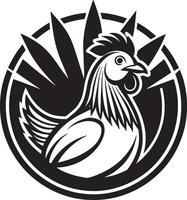 gallo logo y icono aislado en blanco antecedentes vector