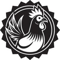 gallo logo diseño ilustración aislado en blanco antecedentes vector