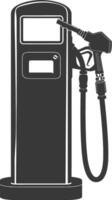 silhouette gas pump black color only vector