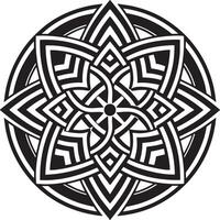 celtic ornament logo icon design black and white illustration vector