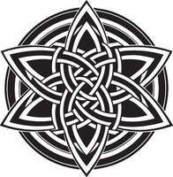 celtic ornament logo icon design black and white illustration vector