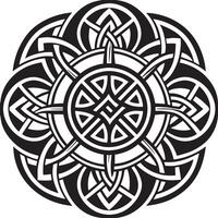 celtic ornament logo icon design black and white illustration vector