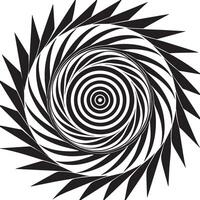 black and white abstract swirl illustration vector