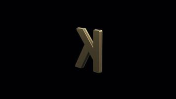 Bring clarity and precision to your creative work with sharper high-definition 3D golden alphabet visualizations video