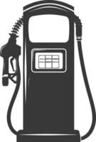 silhouette gas pump black color only vector