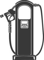 silhouette gas pump black color only vector