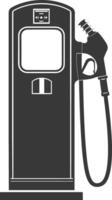 silhouette gas pump black color only vector