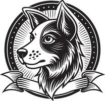 perro y mascota logo diseño ilustración aislado en blanco antecedentes vector