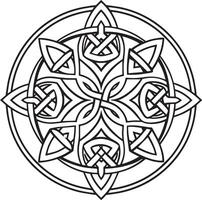 celtic ornament icon and logo illustration black and white vector