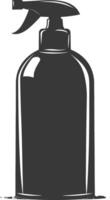 silhouette hand sanitizer bottle black color only vector