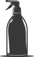 silhouette hand sanitizer bottle black color only vector