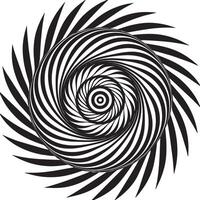 black and white abstract swirl illustration vector