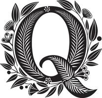 Decorative Alphabet illustration black and white illustration vector