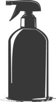 silhouette hand sanitizer bottle black color only vector