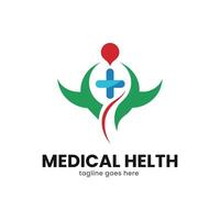 médico logo salud icono vect logo diseño vector