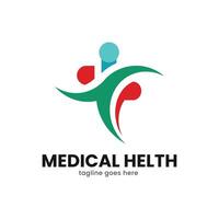 médico logo salud icono vect logo diseño vector