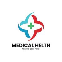 médico logo salud icono vect logo diseño vector