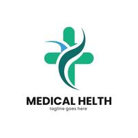 médico logo salud icono vect logo diseño vector