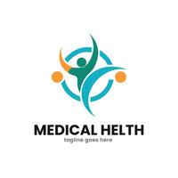 médico logo salud icono vect logo diseño vector