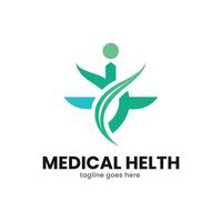 médico logo salud icono vect logo diseño vector