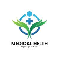 médico logo salud icono vect logo diseño vector