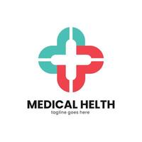 médico logo salud icono vect logo diseño vector